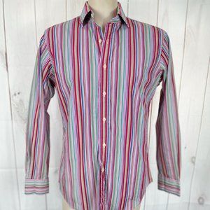 Polo Ralph Lauren Multi-Color Striped Regent Long Sleeve Button Up Shirt - M